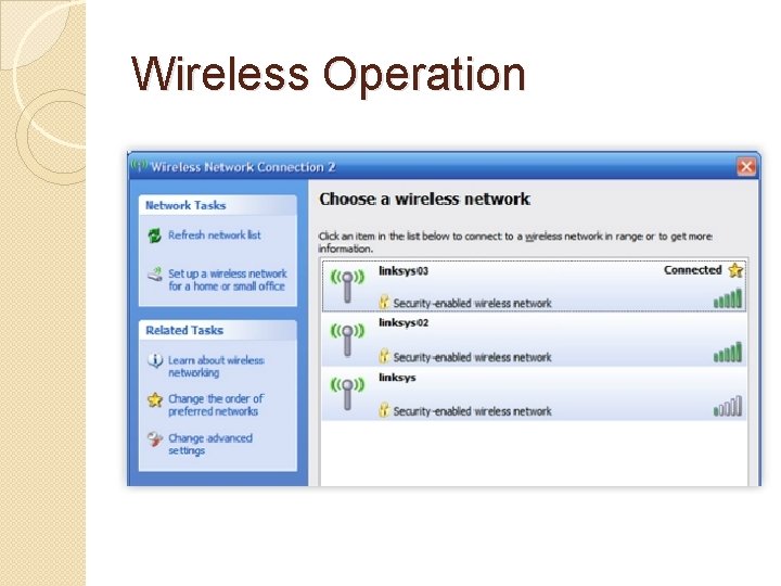 Wireless Operation 