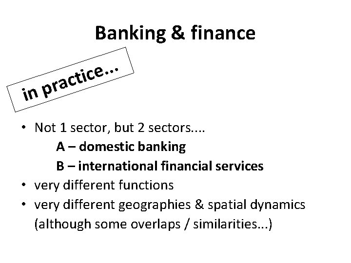 Banking & finance c a r p n i . . . tice •