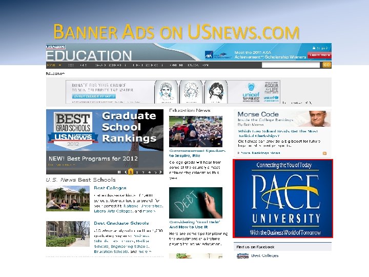 BANNER ADS ON USNEWS. COM 