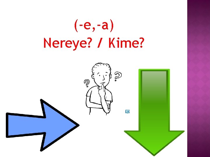 (-e, -a) Nereye? / Kime? 