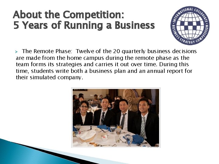 About the Competition: 5 Years of Running a Business The Remote Phase: Twelve of