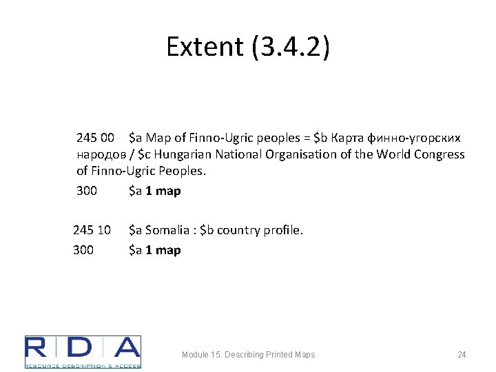 Extent (3. 4. 2) 245 00 $a Map of Finno-Ugric peoples = $b Карта