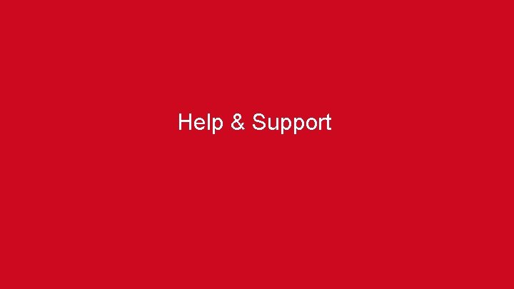 Help & Support 