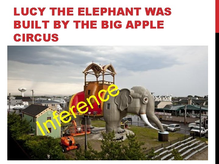 LUCY THE ELEPHANT WAS BUILT BY THE BIG APPLE CIRCUS f In n e