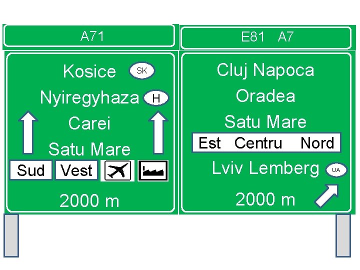 A 71 Kosice SK Nyiregyhaza H Carei Satu Mare Sud Vest 2000 m E