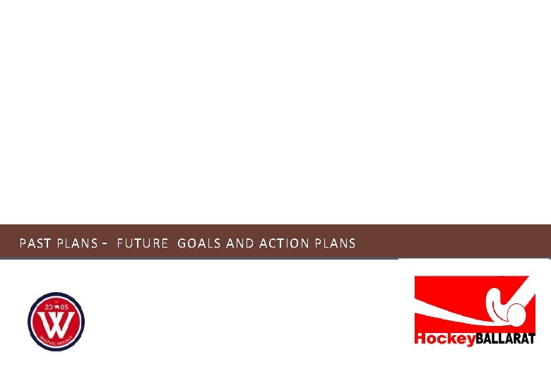 PAST PLANS – FUTURE GOALS AND ACTION PLANS 