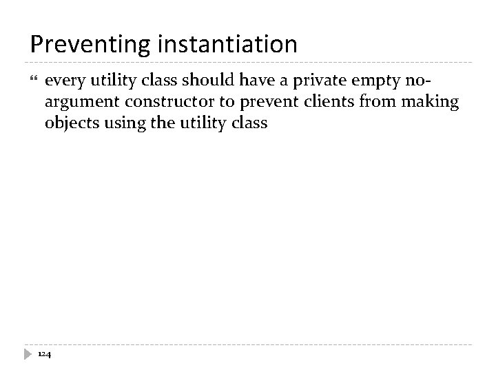 Preventing instantiation every utility class should have a private empty noargument constructor to prevent Preventing instantiation every utility class should have a private empty noargument constructor to prevent