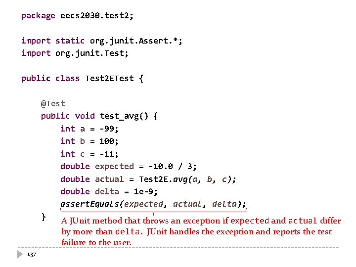 package eecs 2030. test 2; import static org. junit. Assert. *; import org. junit.