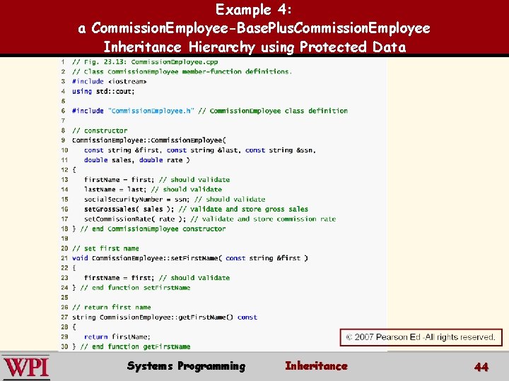 Example 4: a Commission. Employee-Base. Plus. Commission. Employee Inheritance Hierarchy using Protected Data Systems