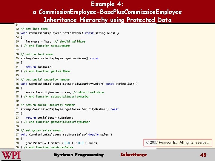 Example 4: a Commission. Employee-Base. Plus. Commission. Employee Inheritance Hierarchy using Protected Data Systems