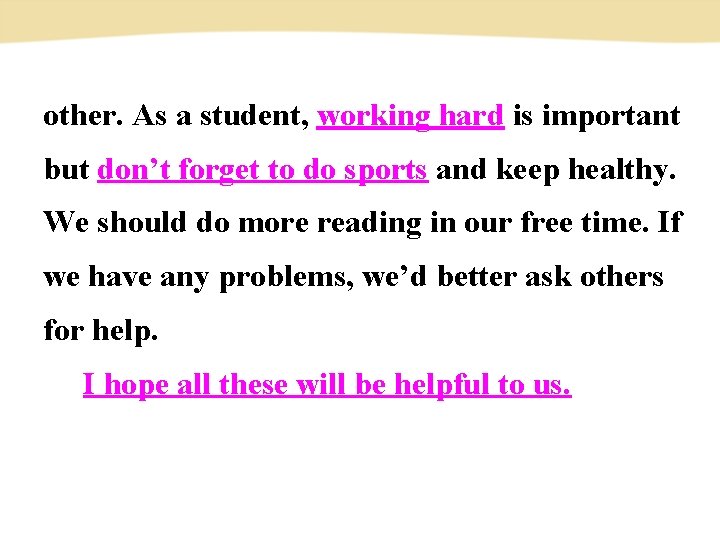 other. As a student, working hard is important but don’t forget to do sports other. As a student, working hard is important but don’t forget to do sports