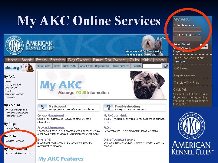 My AKC Online Services 