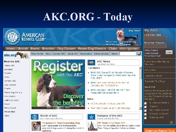 AKC. ORG - Today 