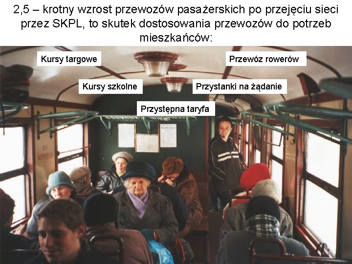 2, 5 – krotny wzrost przewozów pasażerskich po przejęciu sieci przez SKPL, to skutek