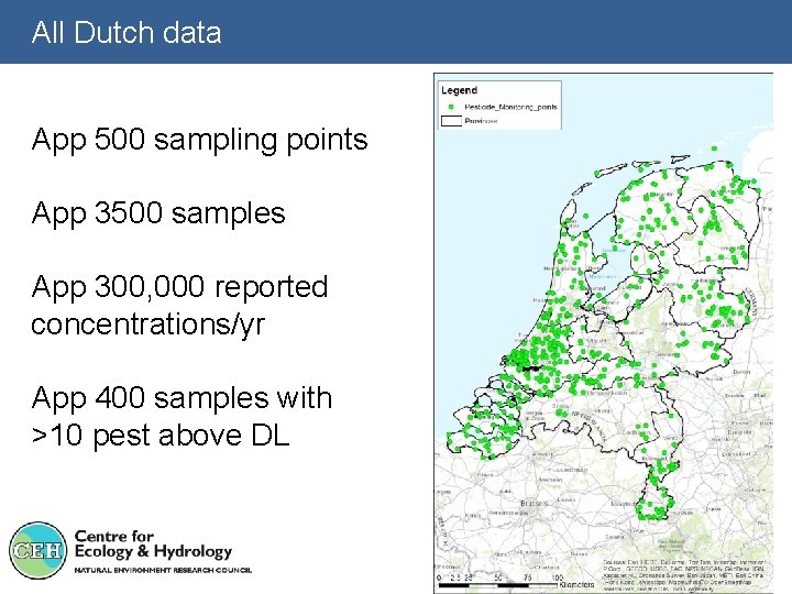All Dutch data App 500 sampling points App 3500 samples App 300, 000 reported