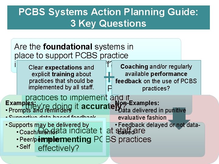 PCBS Systems Action Planning Guide: 3 Key Questions Are the foundational systems in place