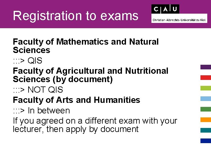 Registration to exams Faculty of Mathematics and Natural Sciences : : : > QIS
