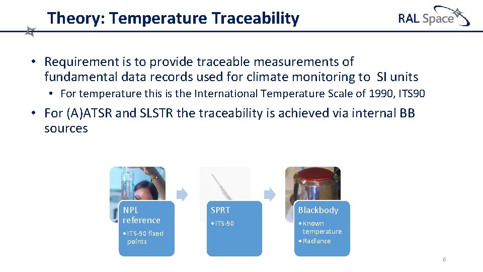 Theory: Temperature Traceability • Requirement is to provide traceable measurements of fundamental data records