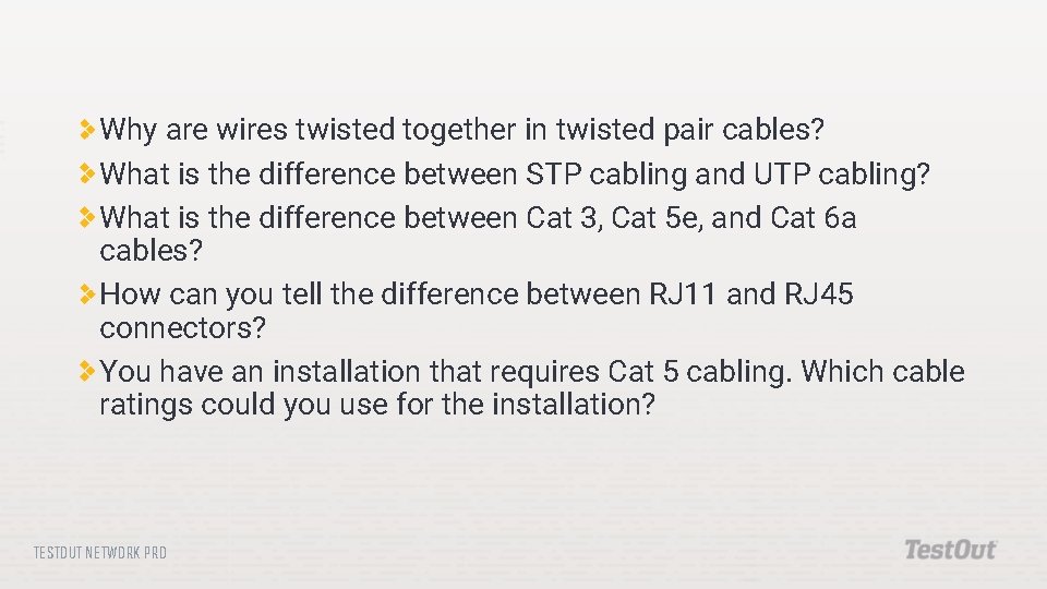 Why are wires twisted together in twisted pair cables? What is the difference between