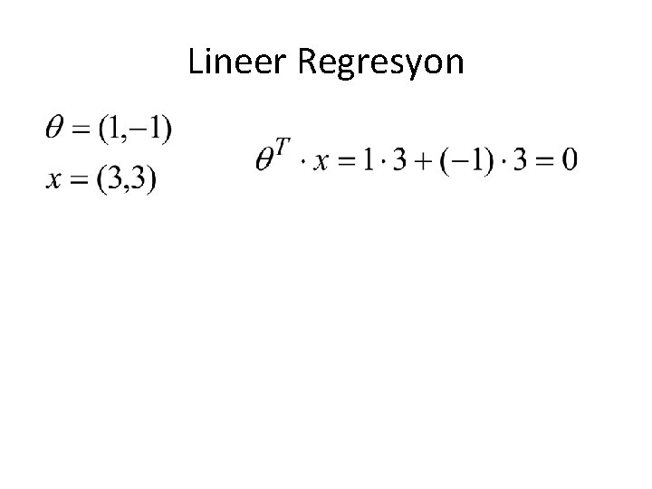 Lineer Regresyon 