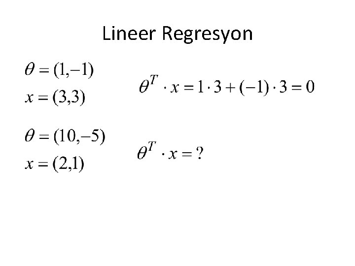 Lineer Regresyon 