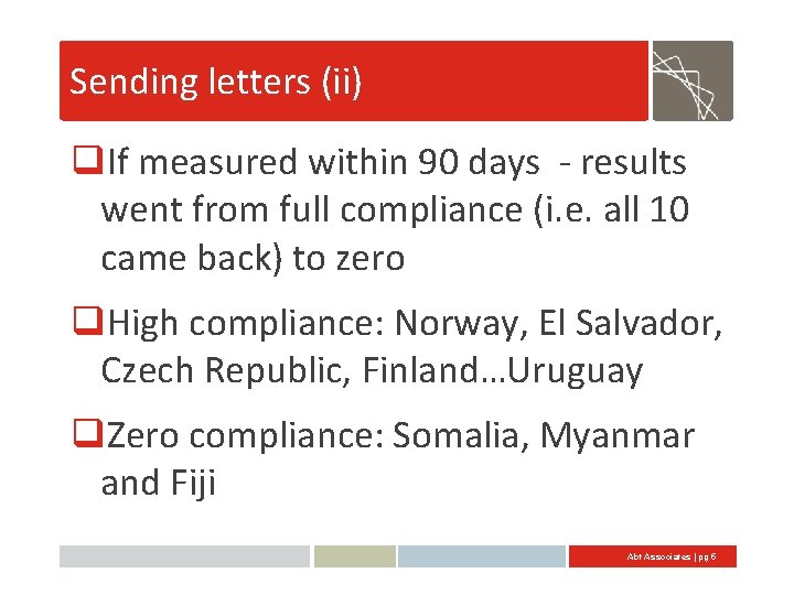 Sending letters (ii) q. If measured within 90 days - results went from full