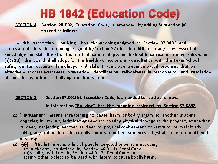 HB 1942 (Education Code) SECTION 4 Section 28. 002, Education Code, is amended by