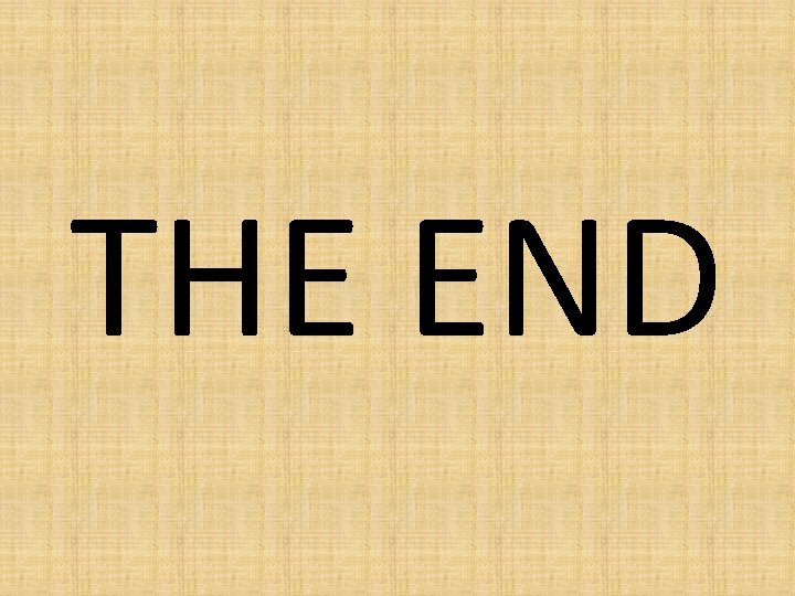 THE END 