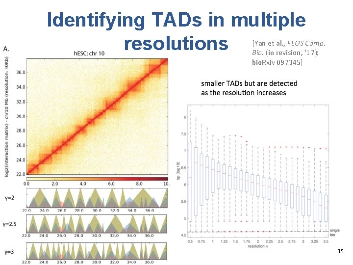 Identifying TADs in multiple resolutions [Yan et al. , PLOS Comp. Bio. (in revision,