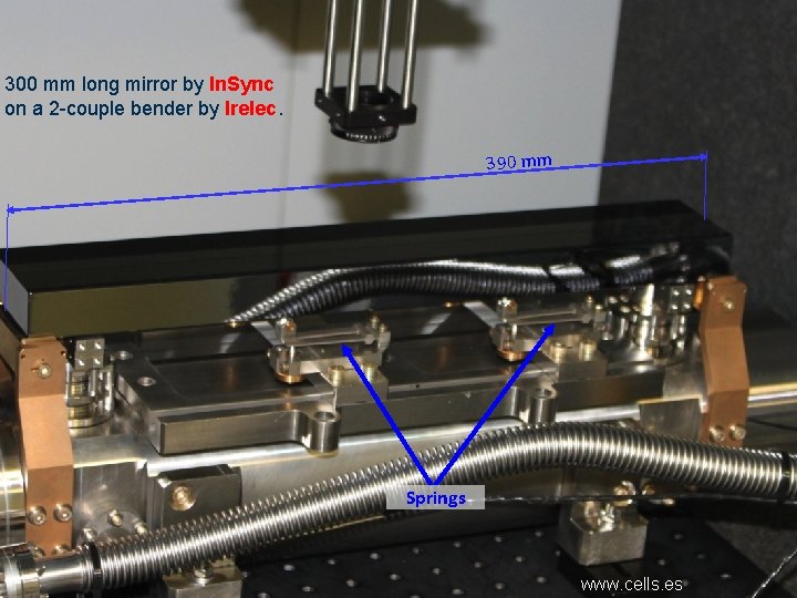 300 mm long mirror by In. Sync on a 2 -couple bender by Irelec.
