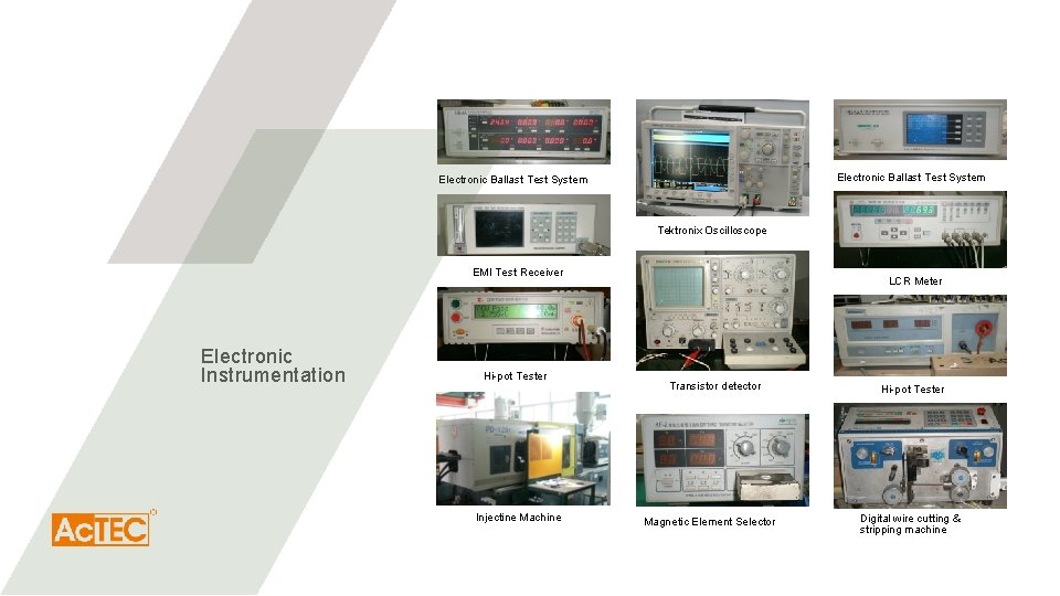 Electronic Ballast Test System Tektronix Oscilloscope EMI Test Receiver Electronic Instrumentation Hi-pot Tester Injectine