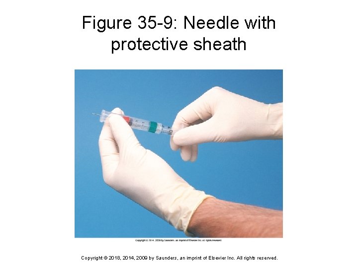 Figure 35 -9: Needle with protective sheath Copyright © 2018, 2014, 2009 by Saunders,