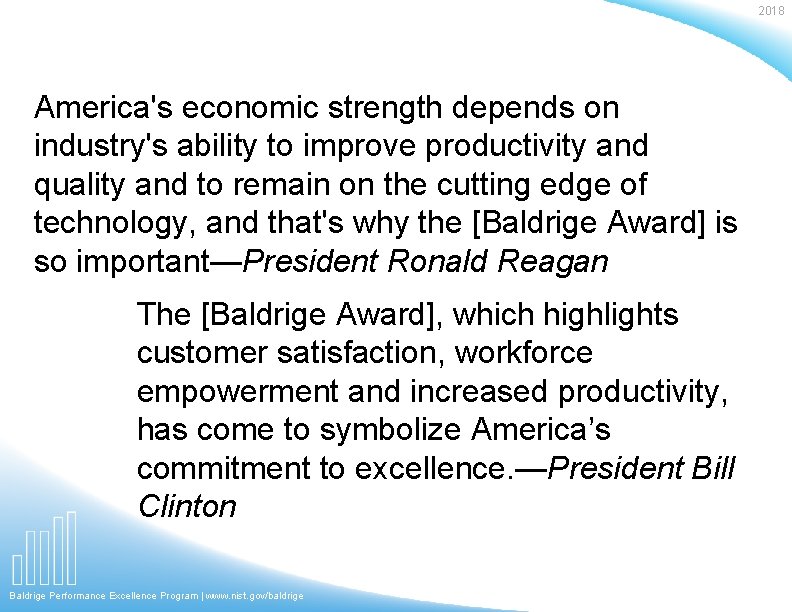 2018 America's economic strength depends on industry's ability to improve productivity and quality and