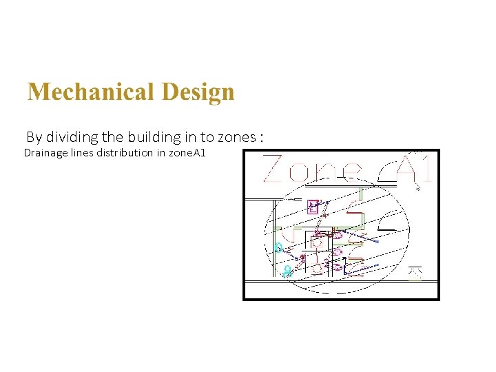 By dividing the building in to zones : Drainage lines distribution in zone. A