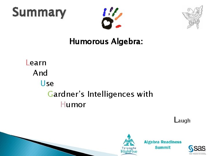 Summary Humorous Algebra: Learn And Use Gardner’s Intelligences with Humor Laugh 
