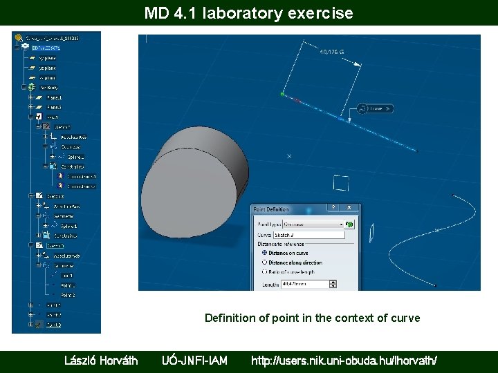 MD 4. 1 laboratory exercise Definition of point in the context of curve László