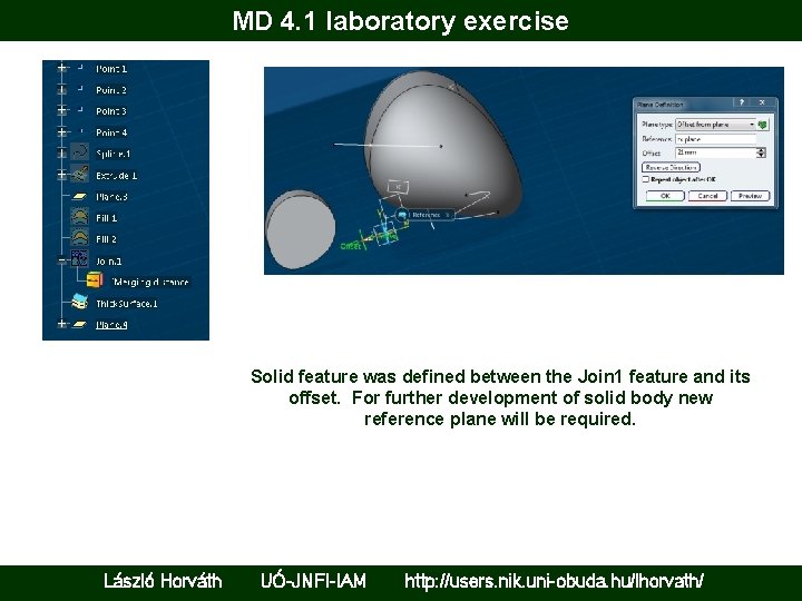 MD 4. 1 laboratory exercise Solid feature was defined between the Join 1 feature