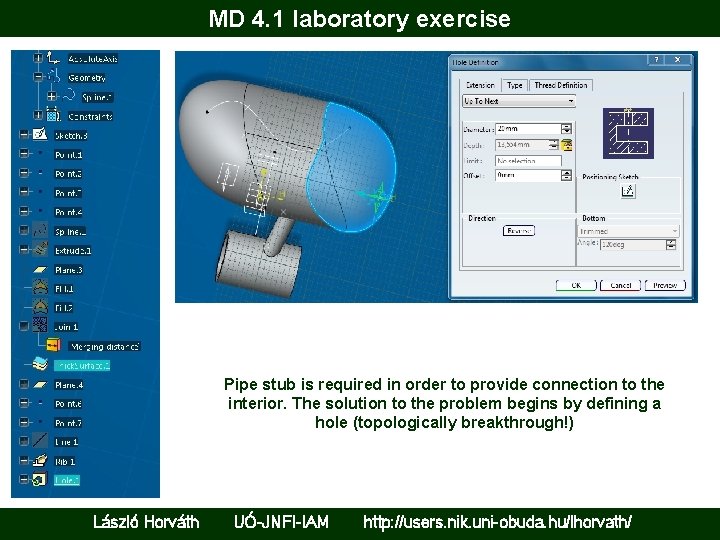 MD 4. 1 laboratory exercise Pipe stub is required in order to provide connection