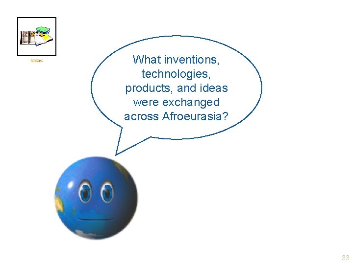 Ideas What inventions, technologies, products, and ideas were exchanged across Afroeurasia? 33 