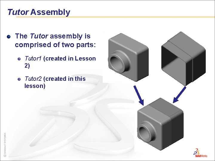 Tutor Assembly The Tutor assembly is comprised of two parts: Tutor 1 (created in