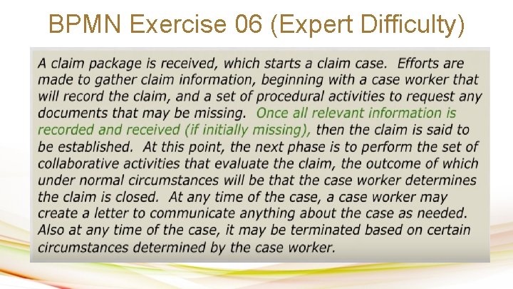 BPMN Exercise 06 (Expert Difficulty) 