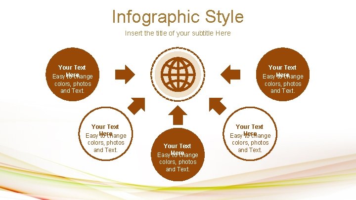 Infographic Style Insert the title of your subtitle Here Your Text Easy Here to