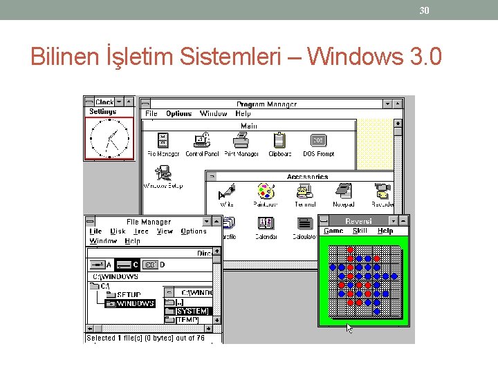 30 Bilinen İşletim Sistemleri – Windows 3. 0 