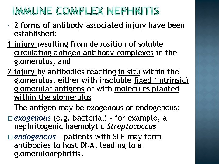 2 forms of antibody-associated injury have been established: 1 injury resulting from deposition of