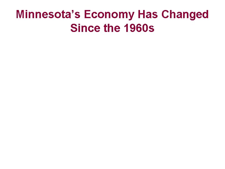 Minnesota’s Economy Has Changed Since the 1960 s 