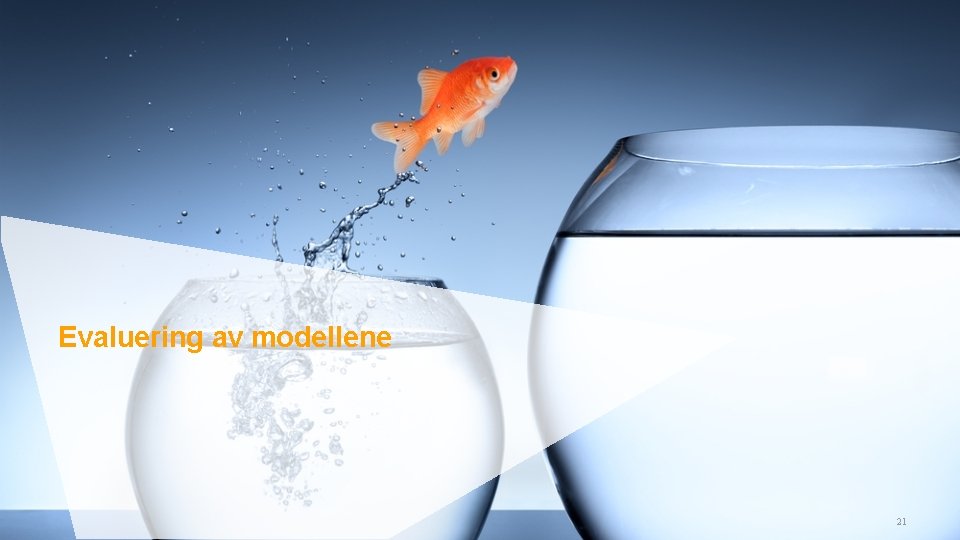 Evaluering av modellene 21 