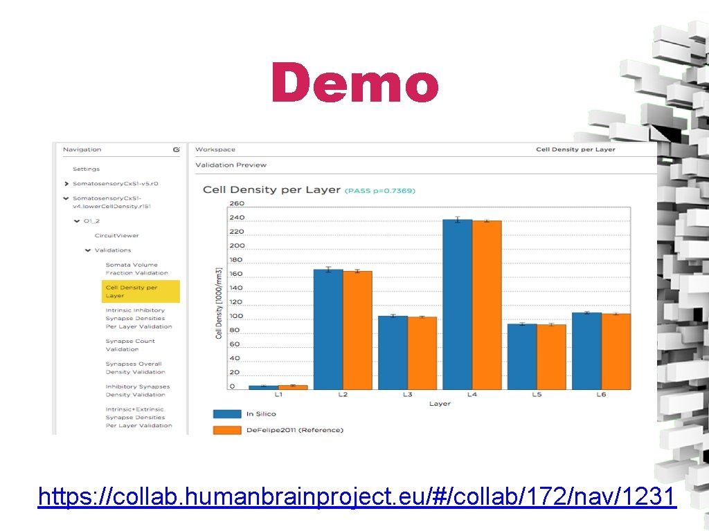 Demo https: //collab. humanbrainproject. eu/#/collab/172/nav/1231 