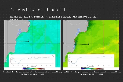 4. Analiza si discutii MOMENTE EXCEPTIONALE – IDENTIFICAREA FENOMENULUI DE UPWELLING Condițiile de producere
