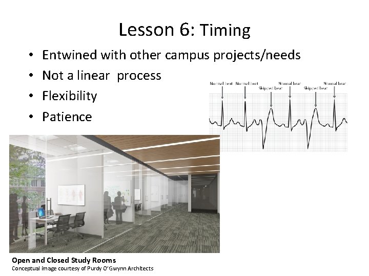 Lesson 6: Timing • • Entwined with other campus projects/needs Not a linear process