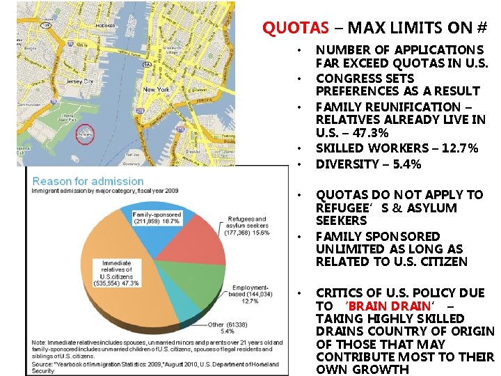 QUOTAS – MAX LIMITS ON # • • NUMBER OF APPLICATIONS FAR EXCEED QUOTAS